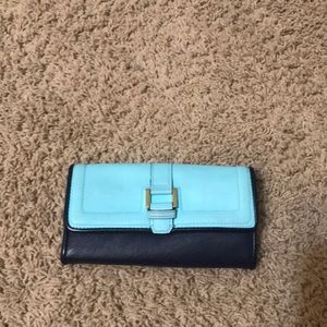 Navy and Light Blue Wallet